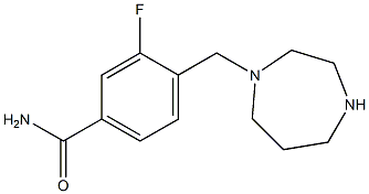 4-(1,4-diazepan-1-ylmethyl)-3-fluorobenzamide 구조식 이미지