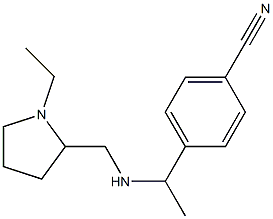 4-(1-{[(1-ethylpyrrolidin-2-yl)methyl]amino}ethyl)benzonitrile Structure