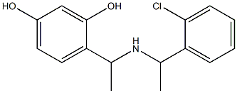 4-(1-{[1-(2-chlorophenyl)ethyl]amino}ethyl)benzene-1,3-diol Structure