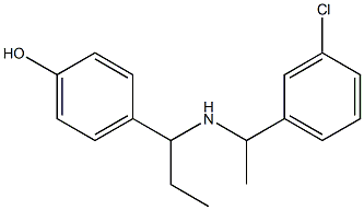 4-(1-{[1-(3-chlorophenyl)ethyl]amino}propyl)phenol Structure