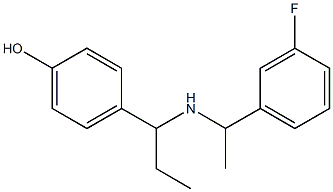 4-(1-{[1-(3-fluorophenyl)ethyl]amino}propyl)phenol 구조식 이미지