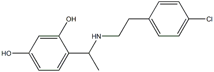 4-(1-{[2-(4-chlorophenyl)ethyl]amino}ethyl)benzene-1,3-diol 구조식 이미지