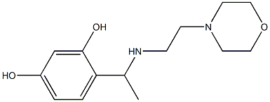 4-(1-{[2-(morpholin-4-yl)ethyl]amino}ethyl)benzene-1,3-diol 구조식 이미지