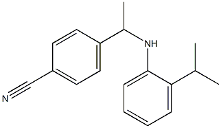 4-(1-{[2-(propan-2-yl)phenyl]amino}ethyl)benzonitrile Structure