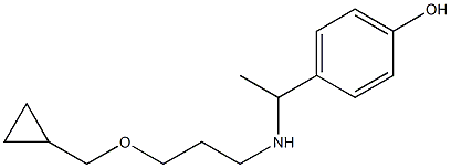 4-(1-{[3-(cyclopropylmethoxy)propyl]amino}ethyl)phenol Structure