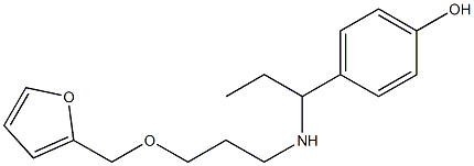 4-(1-{[3-(furan-2-ylmethoxy)propyl]amino}propyl)phenol Structure