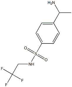 4-(1-aminoethyl)-N-(2,2,2-trifluoroethyl)benzene-1-sulfonamide 구조식 이미지