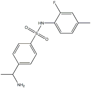 4-(1-aminoethyl)-N-(2-fluoro-4-methylphenyl)benzene-1-sulfonamide 구조식 이미지