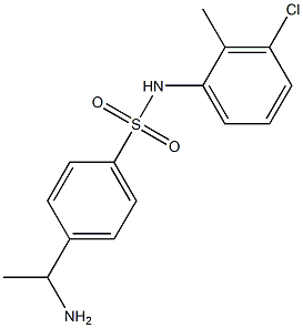 4-(1-aminoethyl)-N-(3-chloro-2-methylphenyl)benzene-1-sulfonamide 구조식 이미지