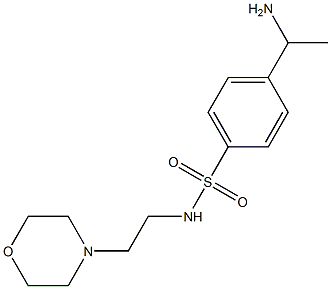 4-(1-aminoethyl)-N-[2-(morpholin-4-yl)ethyl]benzene-1-sulfonamide Structure