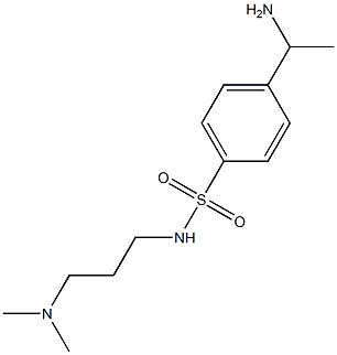 4-(1-aminoethyl)-N-[3-(dimethylamino)propyl]benzene-1-sulfonamide 구조식 이미지