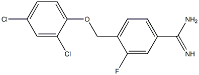 4-(2,4-dichlorophenoxymethyl)-3-fluorobenzene-1-carboximidamide 구조식 이미지