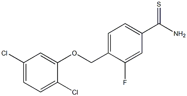 4-(2,5-dichlorophenoxymethyl)-3-fluorobenzene-1-carbothioamide 구조식 이미지