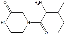 4-(2-amino-3-methylpentanoyl)piperazin-2-one 구조식 이미지