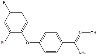 4-(2-bromo-4-fluorophenoxy)-N'-hydroxybenzene-1-carboximidamide Structure