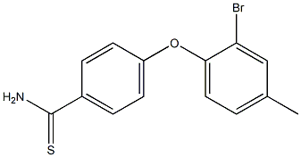 4-(2-bromo-4-methylphenoxy)benzene-1-carbothioamide 구조식 이미지