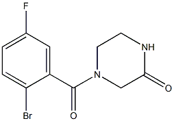 4-(2-bromo-5-fluorobenzoyl)piperazin-2-one 구조식 이미지