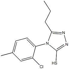 4-(2-chloro-4-methylphenyl)-5-propyl-4H-1,2,4-triazole-3-thiol 구조식 이미지