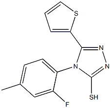 4-(2-fluoro-4-methylphenyl)-5-(thiophen-2-yl)-4H-1,2,4-triazole-3-thiol 구조식 이미지