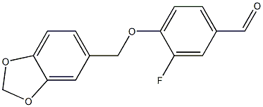 4-(2H-1,3-benzodioxol-5-ylmethoxy)-3-fluorobenzaldehyde Structure