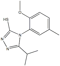 4-(2-methoxy-5-methylphenyl)-5-(propan-2-yl)-4H-1,2,4-triazole-3-thiol 구조식 이미지