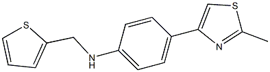 4-(2-methyl-1,3-thiazol-4-yl)-N-(thiophen-2-ylmethyl)aniline Structure