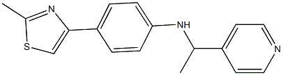 4-(2-methyl-1,3-thiazol-4-yl)-N-[1-(pyridin-4-yl)ethyl]aniline 구조식 이미지