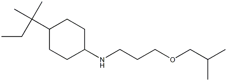 4-(2-methylbutan-2-yl)-N-[3-(2-methylpropoxy)propyl]cyclohexan-1-amine 구조식 이미지