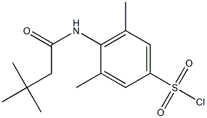 4-(3,3-dimethylbutanamido)-3,5-dimethylbenzene-1-sulfonyl chloride Structure