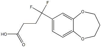 4-(3,4-dihydro-2H-1,5-benzodioxepin-7-yl)-4,4-difluorobutanoic acid Structure