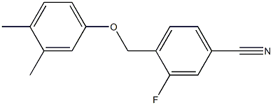 4-(3,4-dimethylphenoxymethyl)-3-fluorobenzonitrile Structure