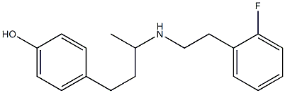 4-(3-{[2-(2-fluorophenyl)ethyl]amino}butyl)phenol 구조식 이미지