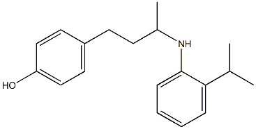 4-(3-{[2-(propan-2-yl)phenyl]amino}butyl)phenol Structure