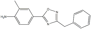4-(3-benzyl-1,2,4-oxadiazol-5-yl)-2-methylaniline 구조식 이미지