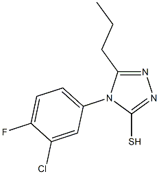 4-(3-chloro-4-fluorophenyl)-5-propyl-4H-1,2,4-triazole-3-thiol 구조식 이미지