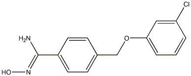 4-(3-chlorophenoxymethyl)-N'-hydroxybenzene-1-carboximidamide 구조식 이미지
