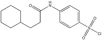 4-(3-cyclohexylpropanamido)benzene-1-sulfonyl chloride 구조식 이미지