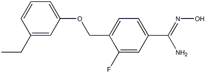 4-(3-ethylphenoxymethyl)-3-fluoro-N'-hydroxybenzene-1-carboximidamide 구조식 이미지