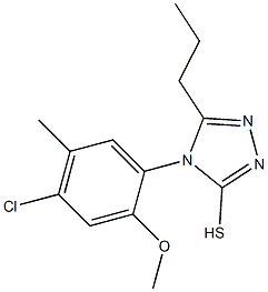 4-(4-chloro-2-methoxy-5-methylphenyl)-5-propyl-4H-1,2,4-triazole-3-thiol Structure