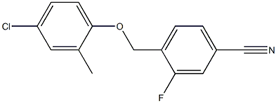 4-(4-chloro-2-methylphenoxymethyl)-3-fluorobenzonitrile Structure