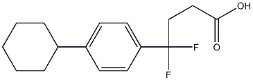 4-(4-cyclohexylphenyl)-4,4-difluorobutanoic acid 구조식 이미지