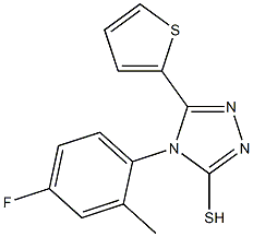 4-(4-fluoro-2-methylphenyl)-5-(thiophen-2-yl)-4H-1,2,4-triazole-3-thiol 구조식 이미지