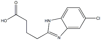4-(5-chloro-1H-1,3-benzodiazol-2-yl)butanoic acid 구조식 이미지