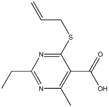 4-(allylthio)-2-ethyl-6-methylpyrimidine-5-carboxylic acid Structure