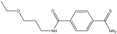4-(aminocarbonothioyl)-N-(3-ethoxypropyl)benzamide 구조식 이미지
