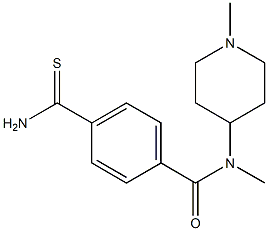 4-(aminocarbonothioyl)-N-methyl-N-(1-methylpiperidin-4-yl)benzamide 구조식 이미지