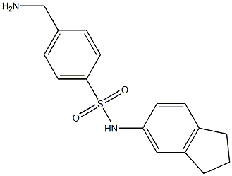 4-(aminomethyl)-N-(2,3-dihydro-1H-inden-5-yl)benzene-1-sulfonamide 구조식 이미지
