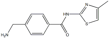 4-(aminomethyl)-N-(4-methyl-1,3-thiazol-2-yl)benzamide 구조식 이미지