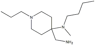 4-(aminomethyl)-N-butyl-N-methyl-1-propylpiperidin-4-amine Structure