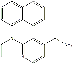 4-(aminomethyl)-N-ethyl-N-(naphthalen-1-yl)pyridin-2-amine 구조식 이미지